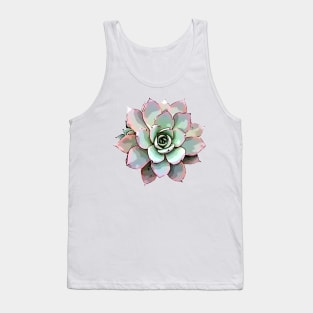 White Rose Echeveria Tank Top